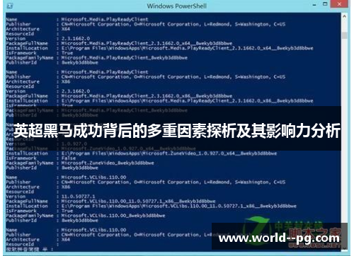 英超黑马成功背后的多重因素探析及其影响力分析 英超黑马成功背后的多重因素探析及其影响力分析